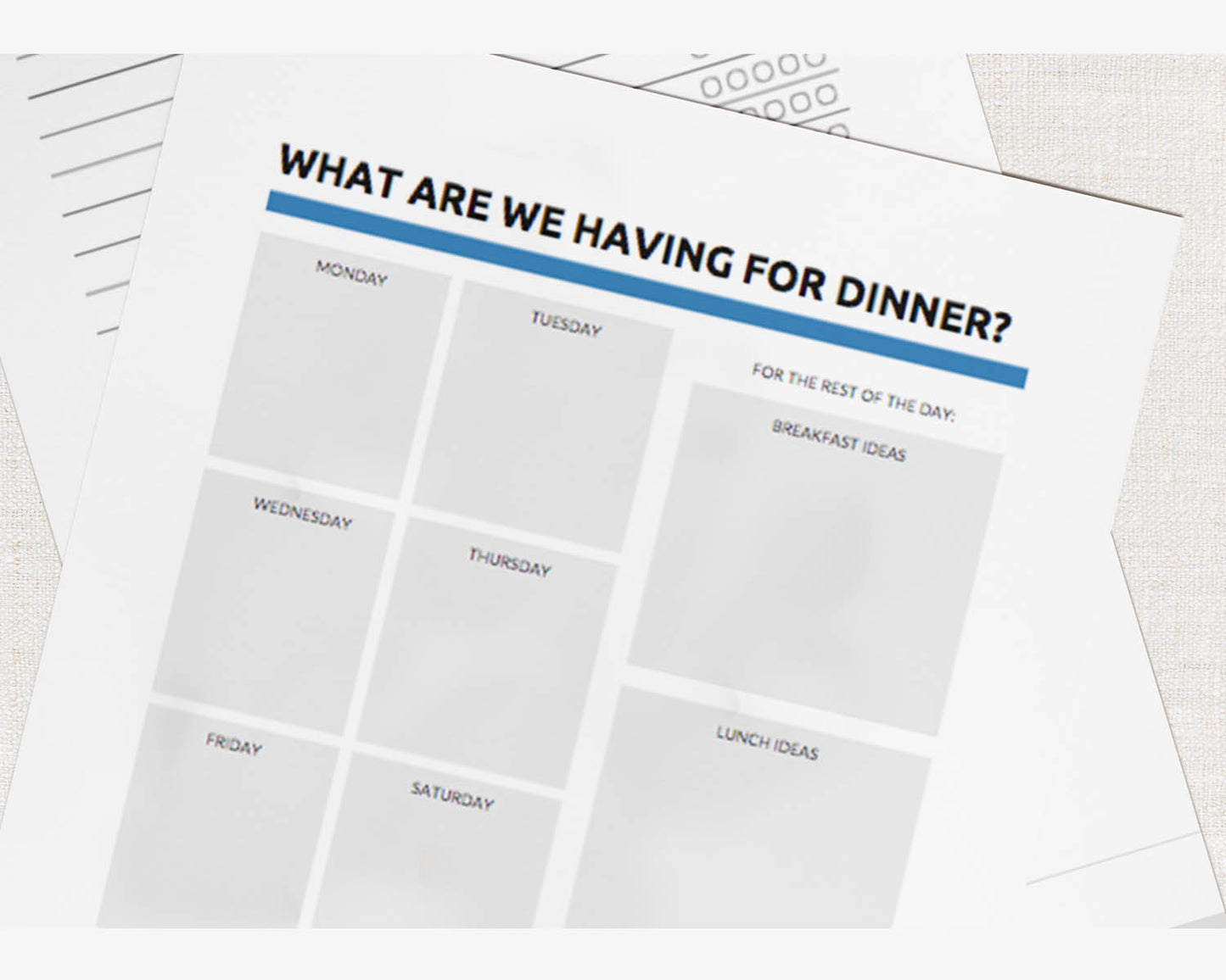 Family Favorites Meal Planner