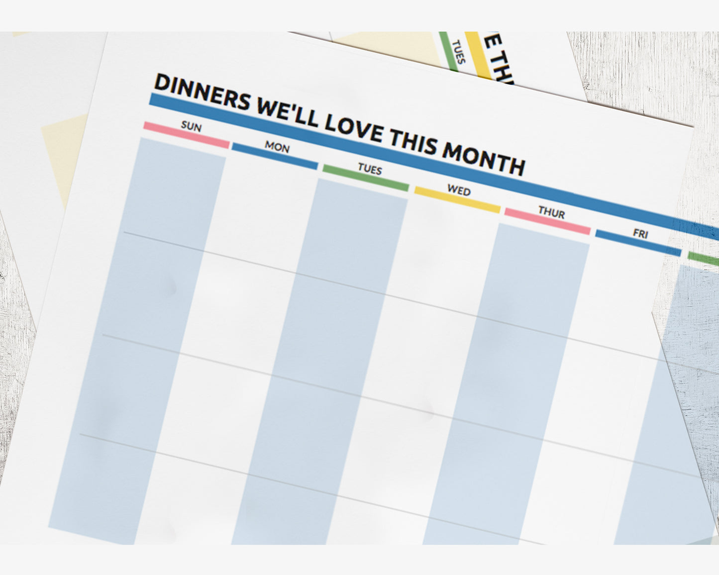 Monthly Meal Planner