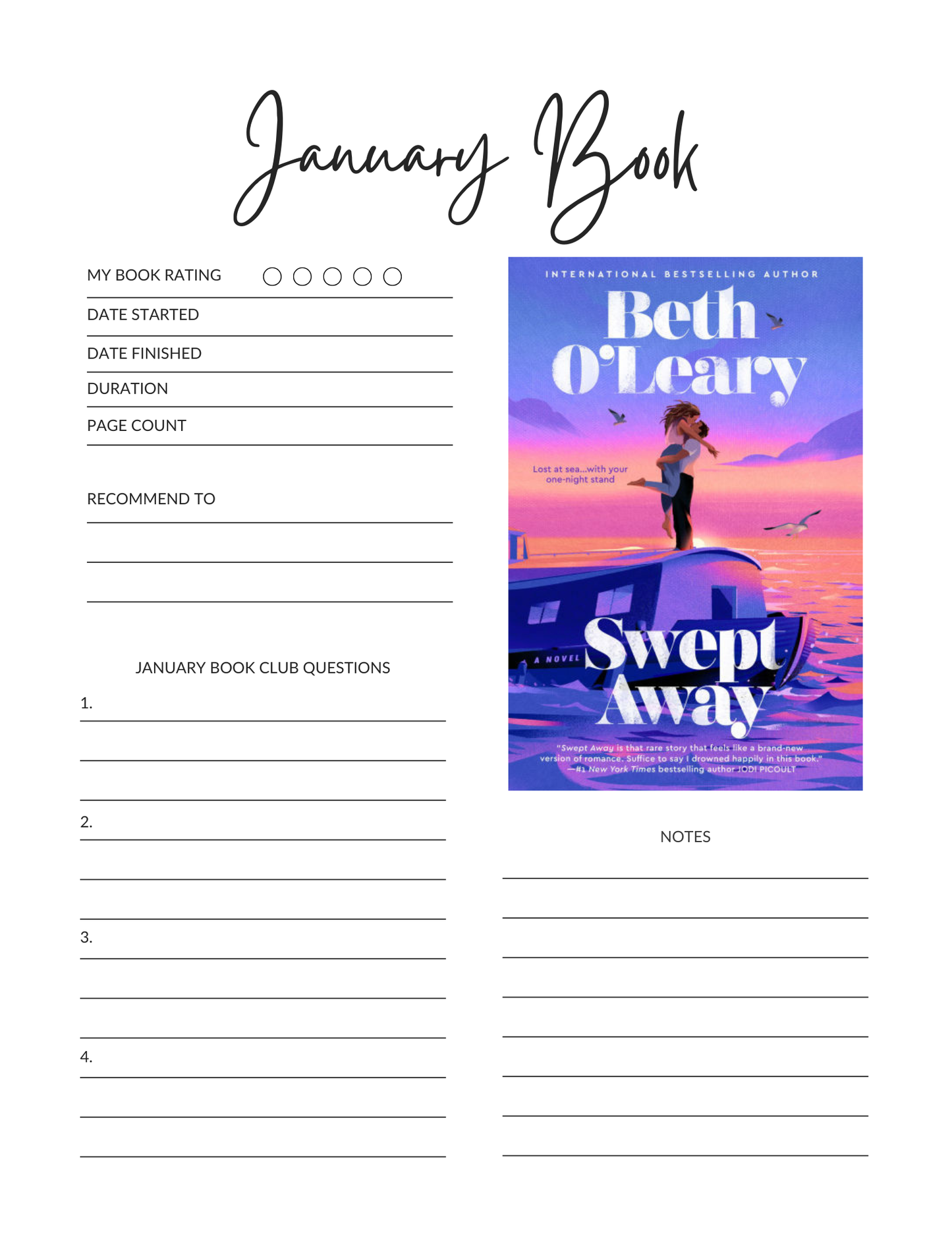 Official 2026 Peanut Blossom Book Club Journal {Digital Download}