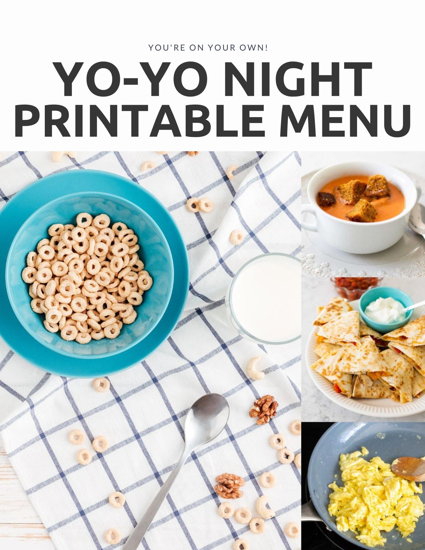 Easy Dinner Ideas Menu Printable